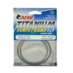 AFW Titanium Bare SurfStrand 1x7 Wire Leader